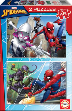 Puzzle 2 x 48 pcs – Spiderman – Marvel - Educa Borras - Rouge