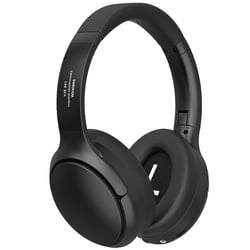 Casque Audio Bluetooth Rétro Sans Fil Léger Confortable Longue Autonomie Noir YONIS