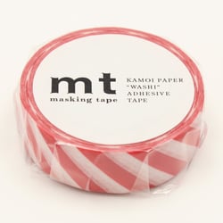 Masking Tape - Rayures Rouge vif - 7 m x 15mm