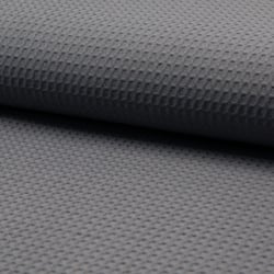 Tissu Nid d'abeille Gris anthracite