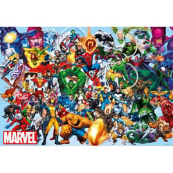 Puzzle comics heros marvel : hulk spider man flash captain american 1000 pieces - collection super heroes - educa 15193