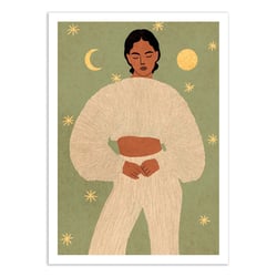 Affiche 30x40 cm - Stars and moon - Lemon Fee