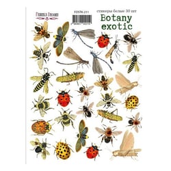Planche de stickers couleur embelissement Fabrika Decoru BOTANY EXOTIC 211