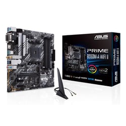 Carte mère Asus - PRIME - PRIME B550M-A WIFI II - Noir/Argent - 24,4 x 24,4 cm