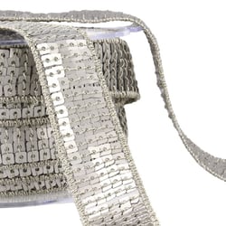 Galon paillettes argent clair au mètre