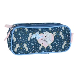 Trousse rectangulaire Cheval blanc Bella Sara 22 CM - 2 Compartiments Love and Stars