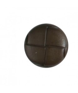 Carte de 2 boutons capitonnés noir 20mm - Distrifil Marron
