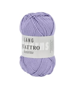 Fil à tricoter 100% coton QUATTRO - Lang Yarns 07 Violet