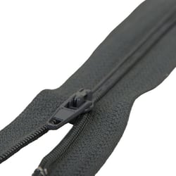 Fermeture fine à glissière non séparable polyester gris anthracite spirale 4mm