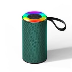 Enceinte Bluetooth Sans Fil Portable Étanche avec Lumière RGB et Super Bass Vert YONIS
