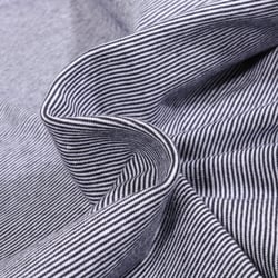 Tissu Jersey Coton Stripe mini sur fond Bleu marine