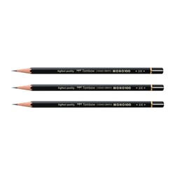 Crayon graphite TOMBOW MONO 100 - Lot de 3 - Dureté 2H
