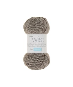 Pelote à tricoter TWIST - 100gr - Trimits 08 Marron/blanc