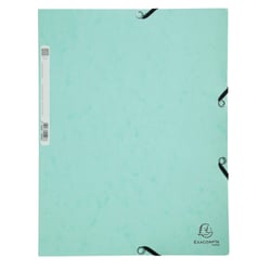 Chemise à élastiques carte lustrée 400g/m2 Aquarel - A4 - Vert pastel - x 25 - Exacompta