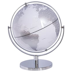 Globe Terrestre Noir et Argenté à Poser Dans Chambre ou Bureau s'Adapte à Tout Type de Décoration d'Intérieur Moderne et Traditionnel Beliani