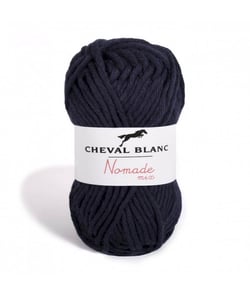 Pelote de coton à tricoter NOMADE MIX - Cheval Blanc 094 Bleu