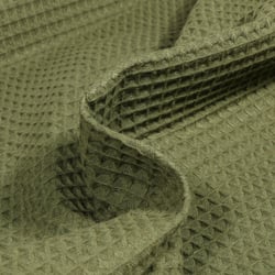 Tissu Nid d'abeille Vert kaki