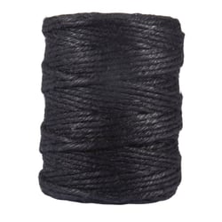 Fil de jute, 6 plis, 6mm ø, noir, bobine 120m