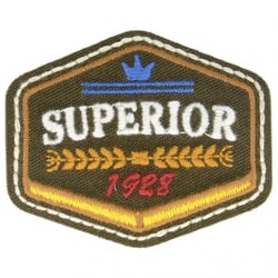Lot de 3 écussons thermocollants blason supérior 5 cm x 6 cm