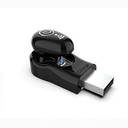 Ecouteurs Bluetooth Invisibles Mini Avec Microphone Pour Sport Et Appels Noir YONIS