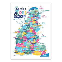 Affiche 30 x 40 cm - Les Alpes - Sté!