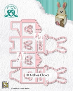 Gabarit de découpe pour machine Nellie's Choice - Boîte Lapin de Pâques 7 pièces - Tous niveaux