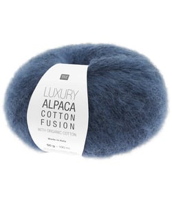 Coton bio à Tricoter & alpaga LUXURY ALPACA COTTON FUSION – Rico Design – La rencontre parfaite entre fraîcheur, douceur et luxe 04 Bleu