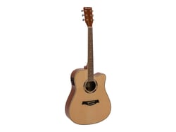 DIMAVERY Guitare Folk DR-520 Naturelle Electro
