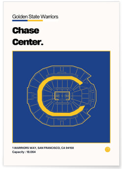Affiche Chase Center - Golden State Warriors | A3 : 29,7x42cm