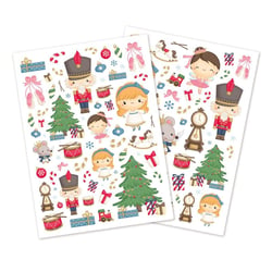 Gommettes de Noël Famille casse noisette 0,4 à 7,7 cm 118 pièces