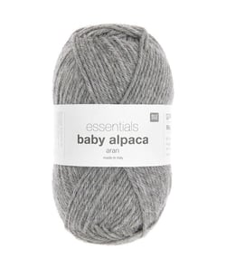 Fil exceptionnel à tricoter Essentials Baby Alpaca & Merino - Rico Design 10 Gris mélangé