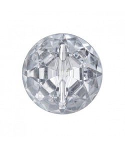 Carte de 4 boutons Imitation Cristal 15mm - Union Knopf Transparent