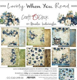 6 papiers scrapbooking 30 x30 cm Craft O' Clock LOVELY WHEN YOU READ