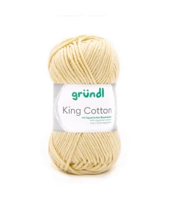 Pelote de Coton à tricoter KING COTTON - Grundl 31 Jaune