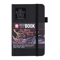 Carnet - Croquis - Dessin - Notes - 9x14cm - 80pages - Couverture noire - Sakura