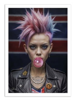 Affiche 50 x 70 cm -  God save the punk - Alexandre Granger