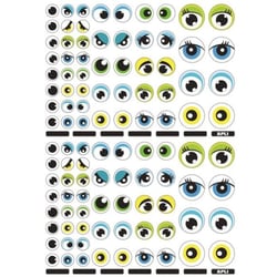 Apli Agipa - Gommettes autocollantes Yeux bleu/vert 312  pièces