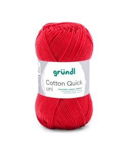 Fil à tricoter COTTON QUICK UNI - Gründl - PPSC - certifié Oeko-Tex 156 Rouge