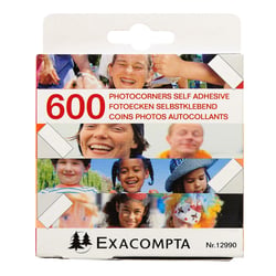 Etuis de 600 coins photos autocollants - Cristal - x 10 - Exacompta