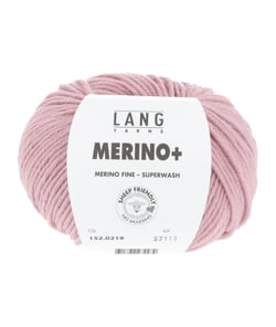 Pelote de Laine à tricoter MERINO + (PLUS) - Lang Yarns Rose (219)