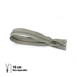 Fermeture éclair Z53 - moulée 6mm Non séparable - 18 cm
