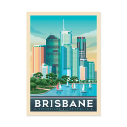 Affiche 30x40 cm - Brisbane - Olahoop Travel Posters
