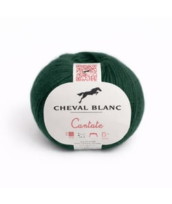 Pelote à tricoter laine et mohair CANTATE - Cheval blanc 131 Vert
