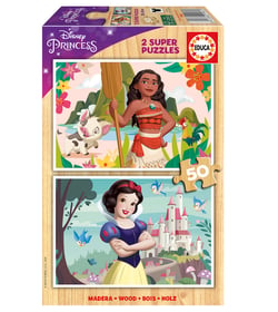 Puzzle disney Vaiana - Blanche neige – 2 X 50 pcs - Educa Borras