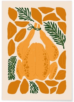 Affiche Poulet Rôti aux Herbes | A3 : 29,7x42cm