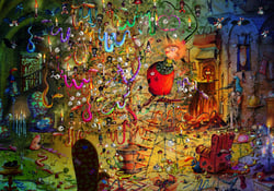 Puzzle 1000 pièces - François Ruyer - La Sorcière et l'Arbre à Serpents - Grafika
