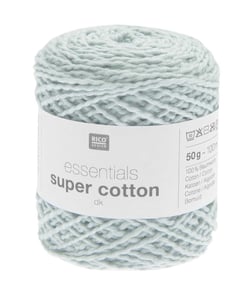 Coton à tricoter ou crocheter Essentials Super Cotton DK - Rico Design 19 Vert Menthe