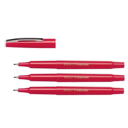 Lot de 3 feutres extra fins - PILOT - Fineliner - 0,4 mm - Rouge