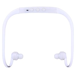 Casque Sport Étanche Sans Fil Avec Emplacement Micro SD Jusqu'à 8GB Rose Blanc YONIS