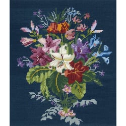 DMC - Canevas Penelope Imprimé Bouquet 40 x 50 cm